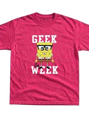 Pink 'Geek of the Week' Graphic Tee